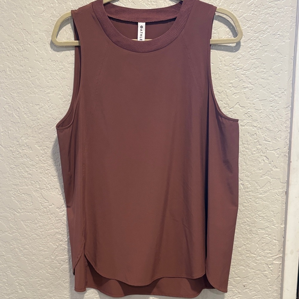 Athleta Zephyr Tank Mauve Brown size size Large